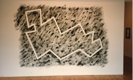 Christopher Van Der Craats, Reclining nude, painted on wall, 1986, courtesy of artist. Photo: Courtesy of Gertrude Archive.