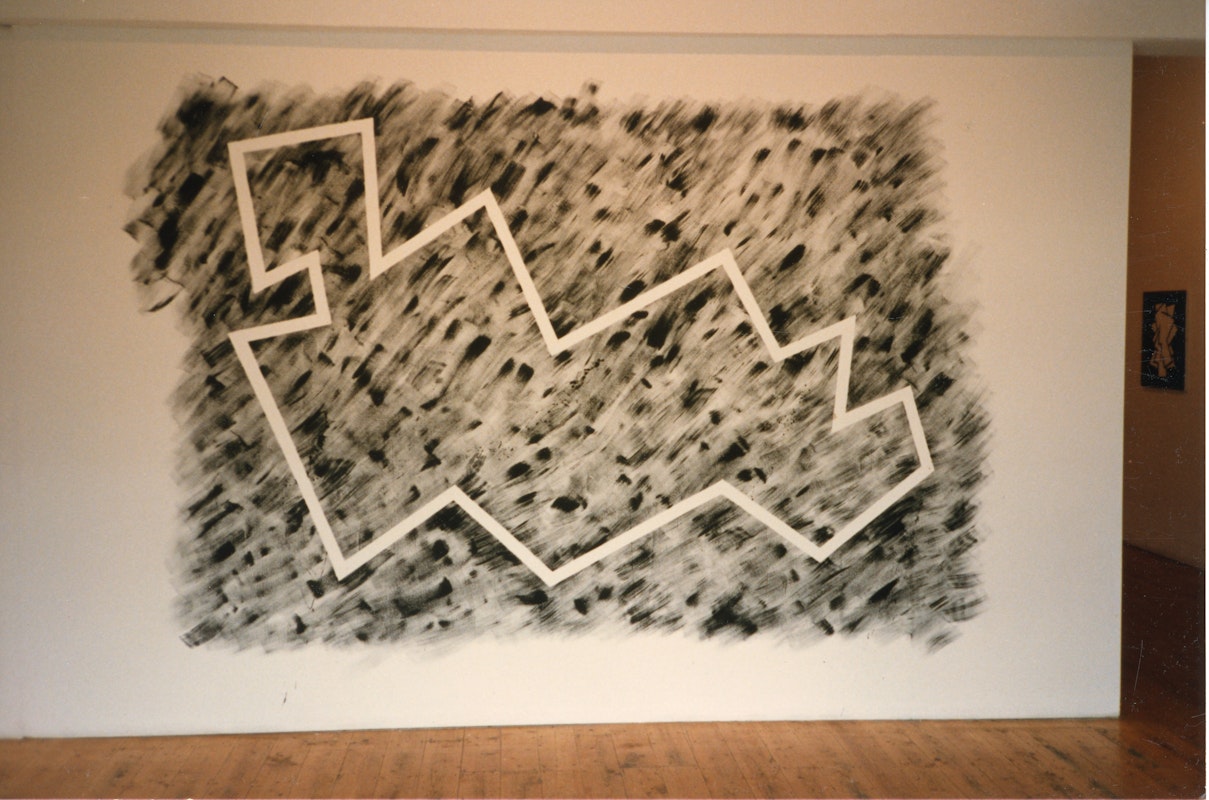 Christopher Van Der Craats, Reclining nude, painted on wall, 1986, courtesy of artist. Photo: Courtesy of Gertrude Archive.