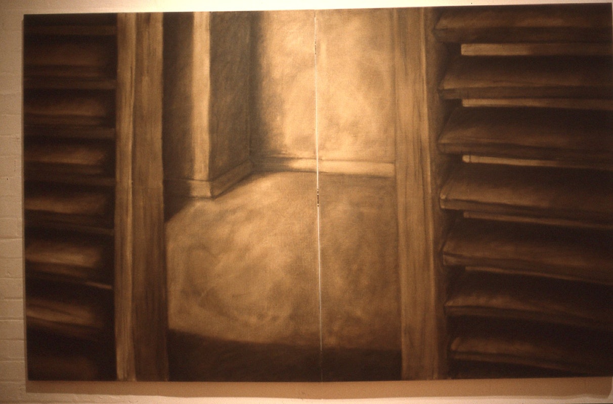 Kim Donaldson, Dunolly II, 1985, oil stick on linen, 121x260cm. Photo courtesy of Gertrude Archive.