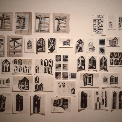 Installation View, Kim Donaldson, Paintings and Preparatory Drawings, 1986. Photo courtesy of Gertrude Archive.