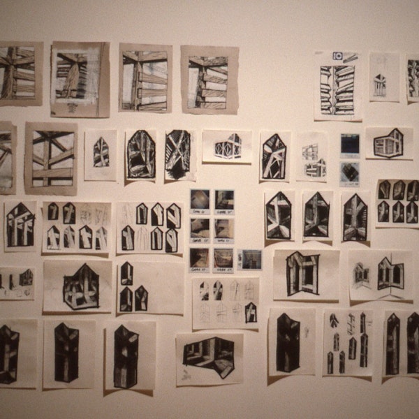 Installation View, Kim Donaldson, Paintings and Preparatory Drawings, 1986. Photo courtesy of Gertrude Archive.