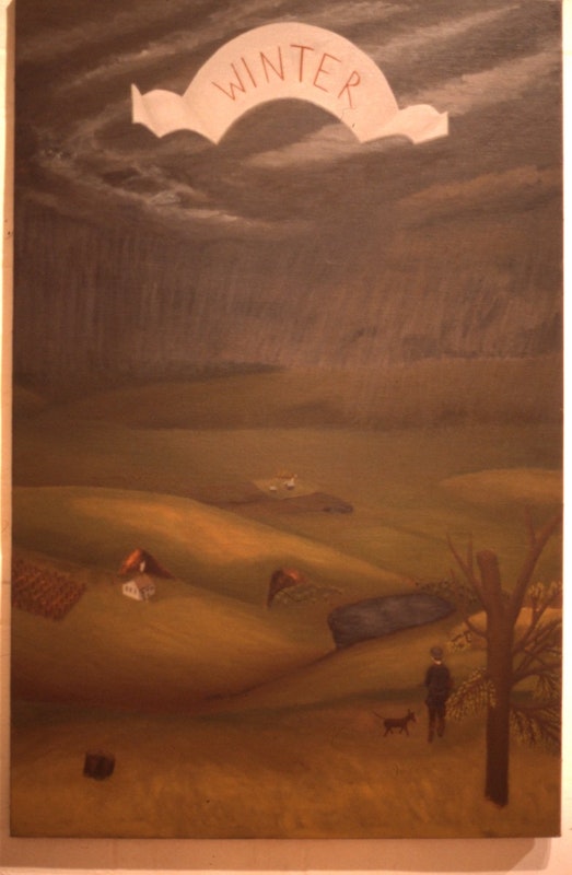 Roisin O'Dwyer, The Four Seasons (Winter), 1985-86, oil on linen, 26x40cm. Photo courtesy of Gertrude Archive.