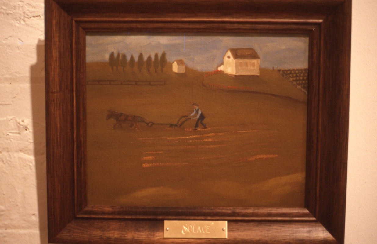 Roisin O'Dwyer, Solace, 1985, oil on linen, 9x10cm. Photo courtesy of Gertrude Archive.