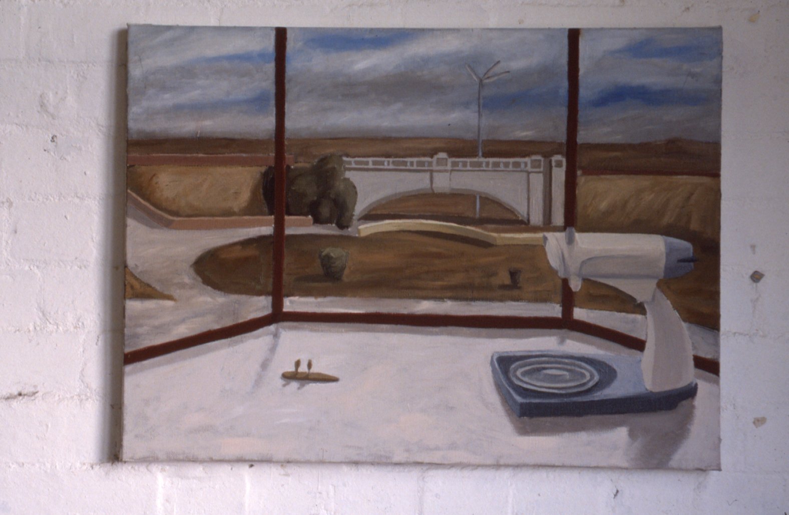 Roisin O'Dwyer, Imitations and Real Things, 1985, oil on linen, 88x33cm. Photo courtesy of Gertrude Archive.
