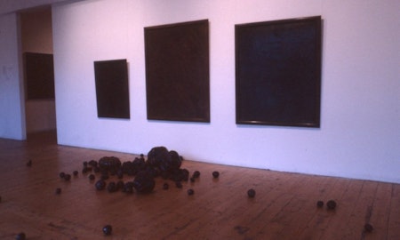 Installation View, Margaret Roberts, Down-Fall, 200 Gertrude Street, Naarm Melbourne 1990. Courtesy and copyright the artist. Photo Courtesy the Gertrude Archive