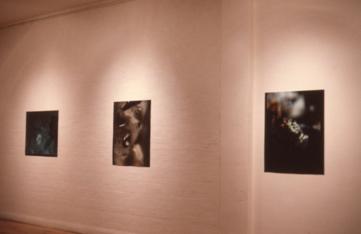 Installation View, Stephen Bram, Seven Photomicrographs, 200 Gertrude Street, Naarm Melbourne 1990. Courtesy and copyright the artist. Photo Courtesy the Gertrude Archive