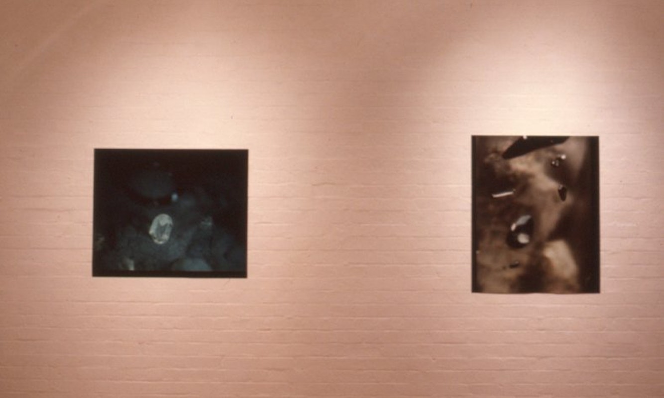 Installation View, Stephen Bram, Seven Photomicrographs, 200 Gertrude Street, Naarm Melbourne 1990. Courtesy and copyright the artist. Photo Courtesy the Gertrude Archive