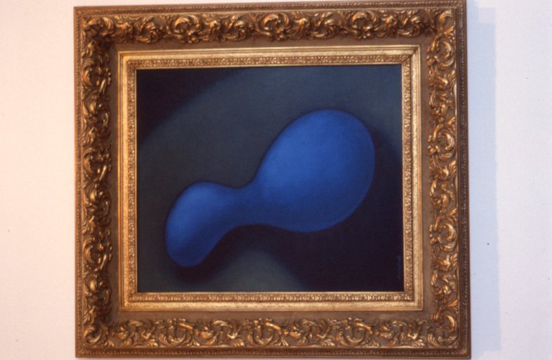 Ian Russell, Blob II, Oil on Canvas, 1990. Copyright and courtesy the artist. Image digitised from slide (2025) courtesy Gertrude Archive