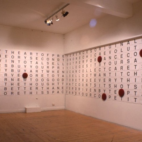 Installation View, Shiralee Saul and Sally Mannall, Fortuna, 1990, 200 Gertrude Street, Fitzroy, Naarm Melbourne. Copyright and courtesy the artist