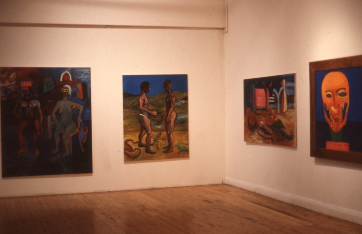 Installation view, Peter Walsh, Paintings, Drawings, and Lithographs, 1986. Photo courtesy of Gertrude Contemporary.