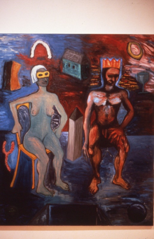 Peter Walsh, The King and Queen, 1986, oil on canvas, 182x152cm. Photo courtesy of Gertrude Archives.