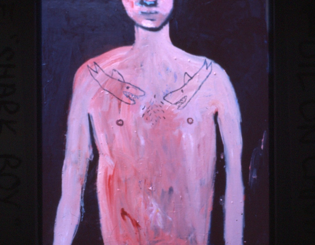 Peter Walsh, Shark Boy, 1984, oil on canvas, 60x100cm. Photo courtesy of Gertrude Archives.