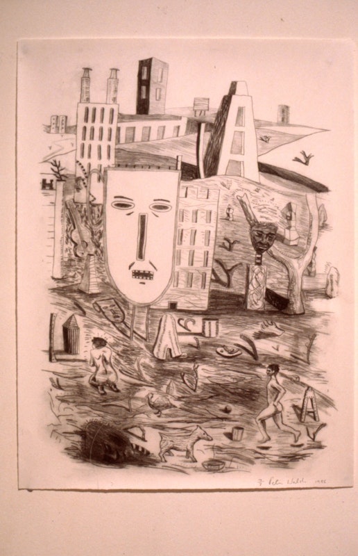 Peter Walsh, New Dream, 1986, Lithograph, 75x110cm. Photo Courtesy of Gertrude Archives.