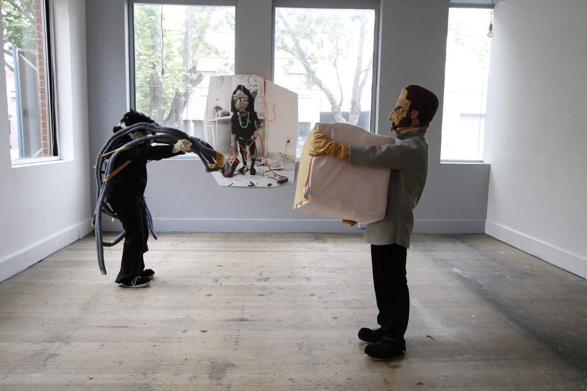 Ardi Gunawan, luckily there’s no inside (brick muppet filth face anxiety ladder. emotion traffic reenactment Jakarta body), 2011, four day performance and unplanned documentation by Mimmo Cozzolino, image courtesy and © the artist