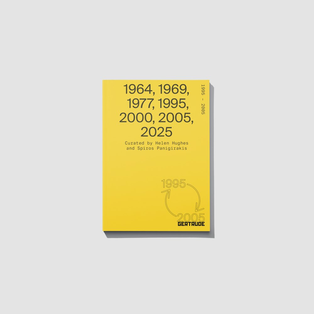 Exhibition catalogue, 1964, 1969, 1977, 1995, 2000, 2005, 2025, authored by Helen Hughes and Spiros Panigirakis. Design identity: Narelle Brewer.