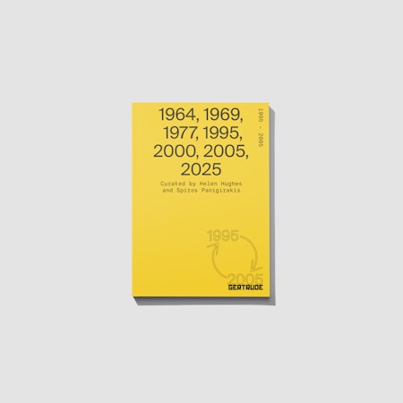 Exhibition catalogue, 1964, 1969, 1977, 1995, 2000, 2005, 2025, authored by Helen Hughes and Spiros Panigirakis. Design identity: Narelle Brewer.