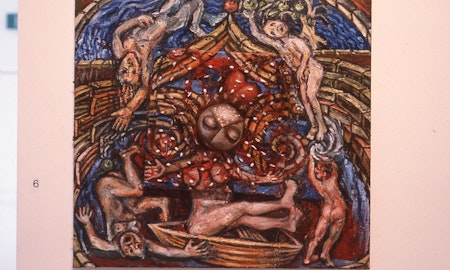 Merrin Eirth, Fat Spirit O.K., 1985-86, mixed media, 60x65cm. Photo courtesy of Gertrude Archives.