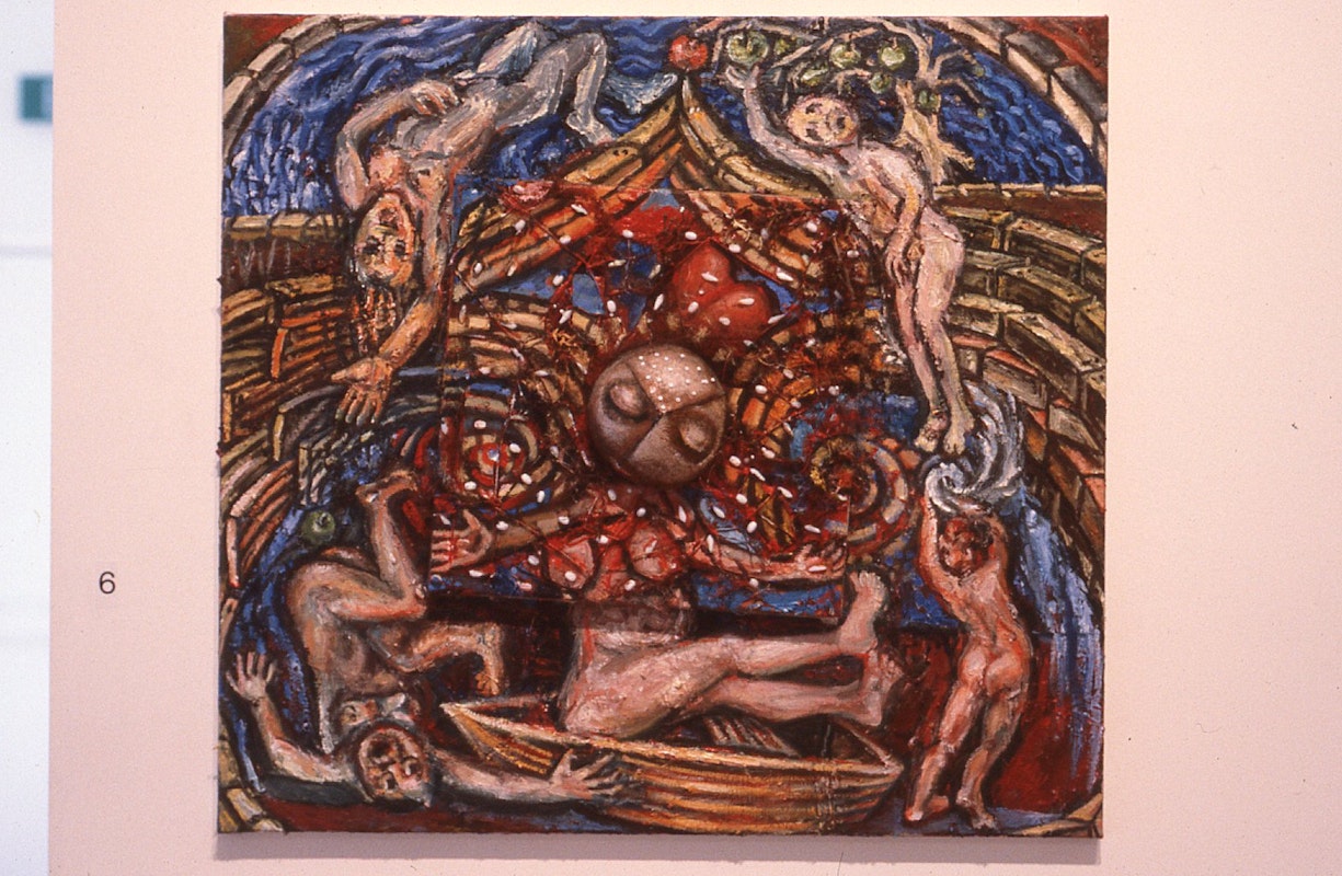 Merrin Eirth, Fat Spirit O.K., 1985-86, mixed media, 60x65cm. Photo courtesy of Gertrude Archives.