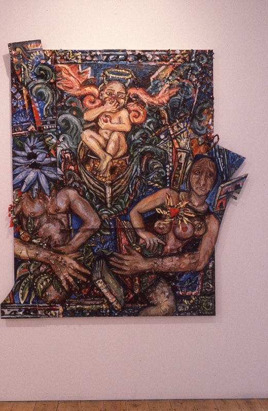 Merrin Eirth, Ghosts of Paradise, 1985-86, mixed media, 173x140cm. Photo Courtesy of Gertrude Archive.