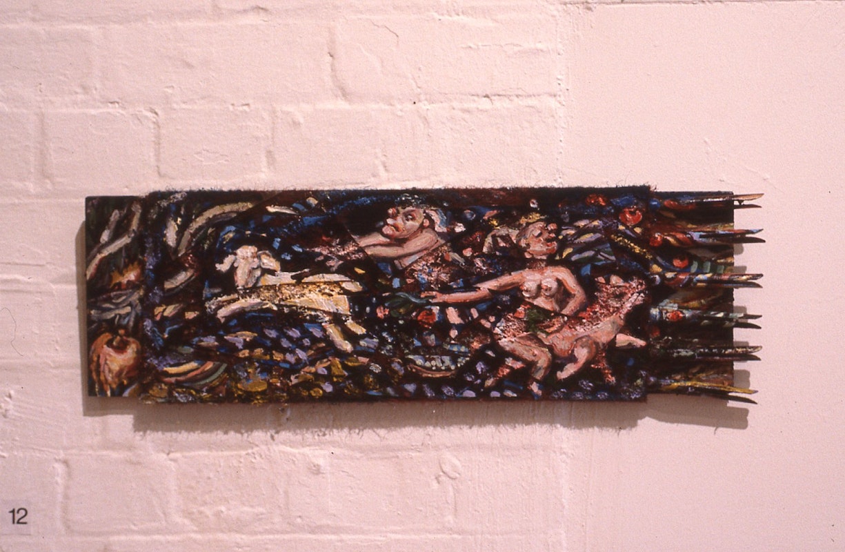 Merrin Eirth, Catch Me if You Can, 1985-86, mixed media, 21x65cm. Photo Courtesy of Gertrude Archive.