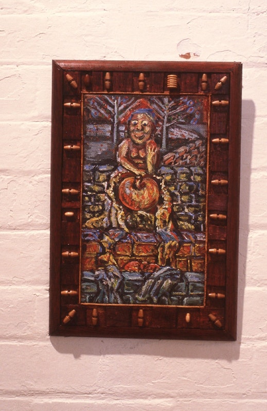 Merrin Eirth, The Apple, 1985-86, oil on linen, 25.5x39.5cm. Photo Courtesy of Gertrude Archive.