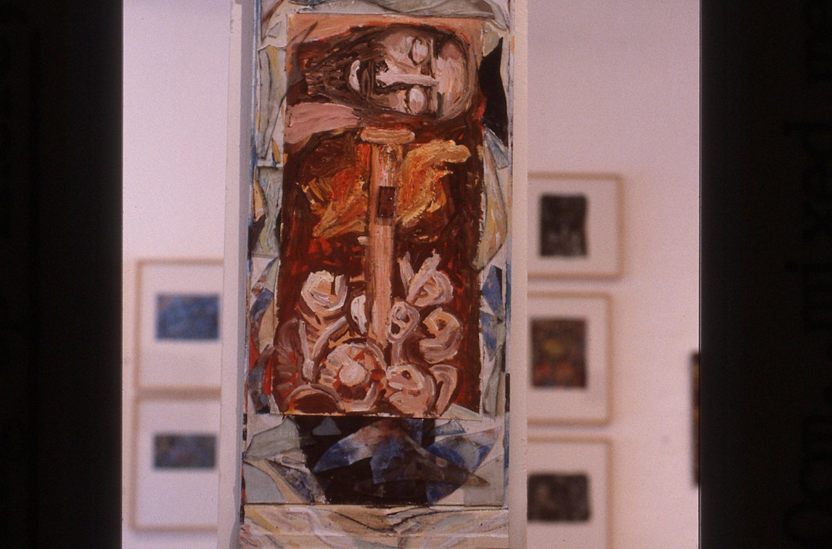 Merrin Eirth, Something Up There, 1985-86, mixed media, 28.5x60cm. Photo Courtesy of Gertrude Archive.