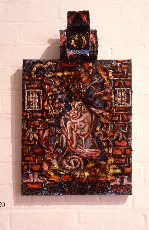 Merrin Eirth, Paradise Lost, 1985-86, mixed media, 65x39cm. Photo Courtesy of Gertrude Archive.