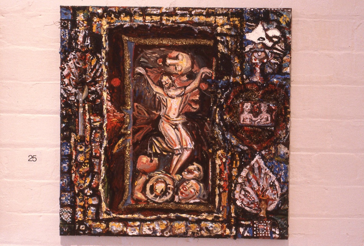 Merrin Eirth, Instinct and Rationale 1, 1985-86, mixed media, 60x65cm. Photo Courtesy of Gertrude Archive.