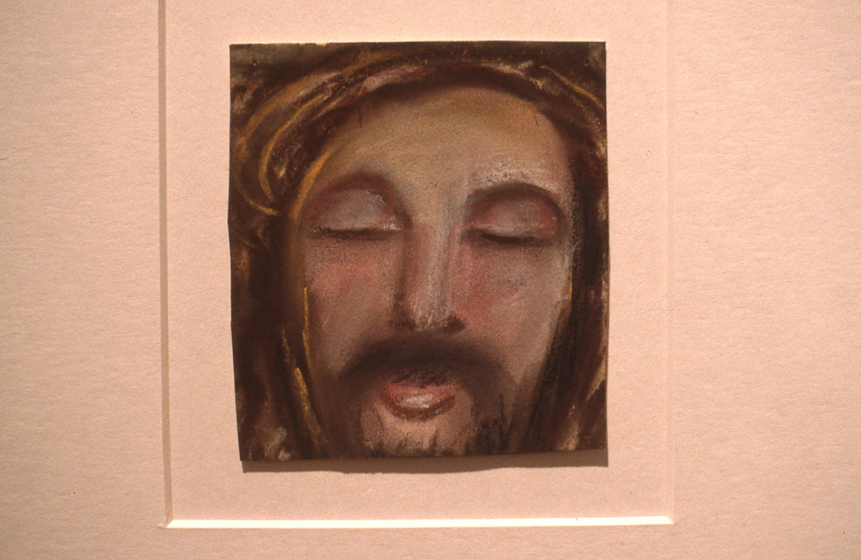 Merrin Eirth, Face of the Prophet, 1985-86, dry pastel, 10x10cm. Photo Courtesy of Gertrude Archive.