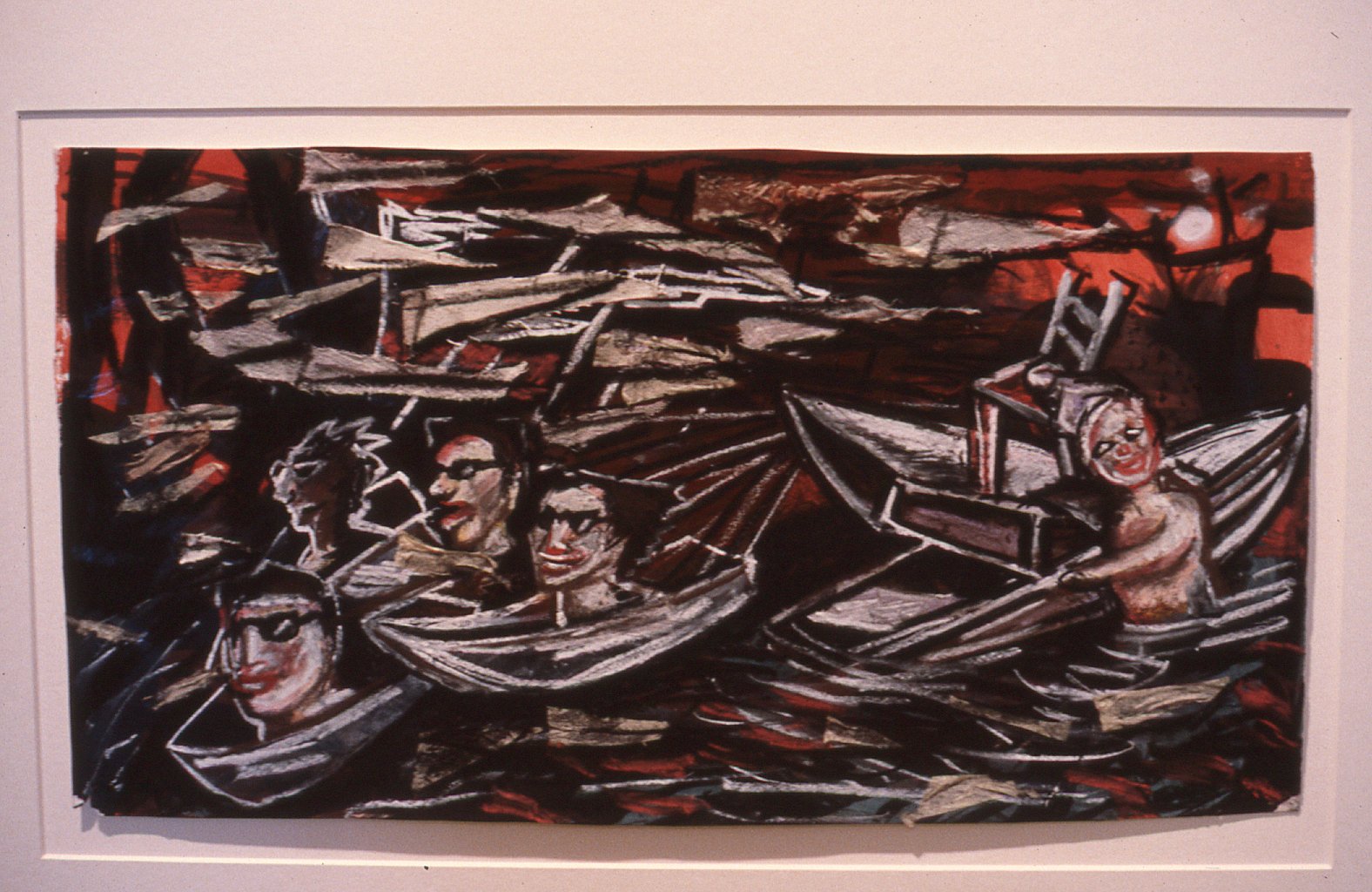 Merrin Eirth, The Second Fleet, 1985-86, mixed media, 27x51cm. Photo Courtesy of Gertrude Archive.