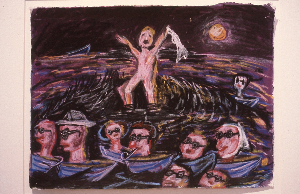 Merrin Eirth, The Second Fleet, 1985-86, dry pastel, 29x38cm. Photo Courtesy of Gertrude Archive.