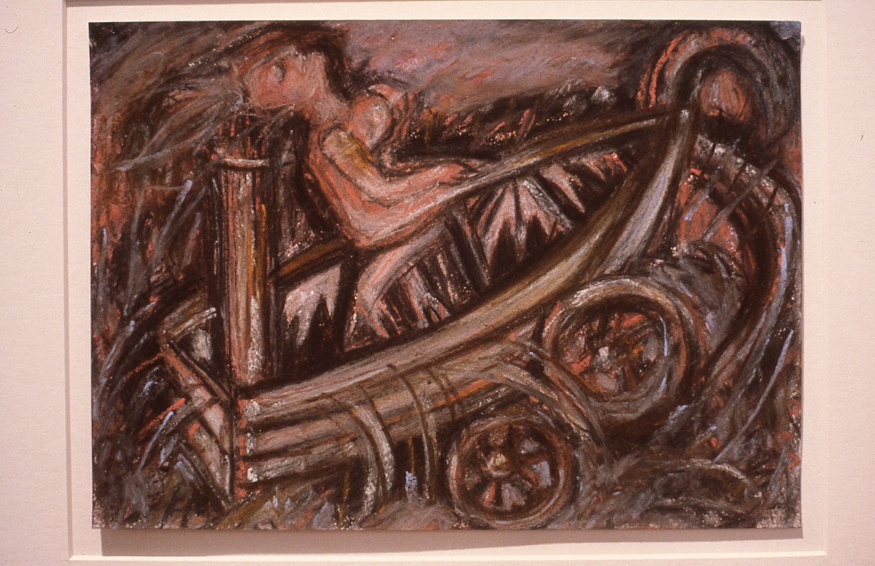 Merrin Eirth, Imaginary Column, 1985-86, dry pastel 21x29.5cm. Photo Courtesy of Gertrude Archive.