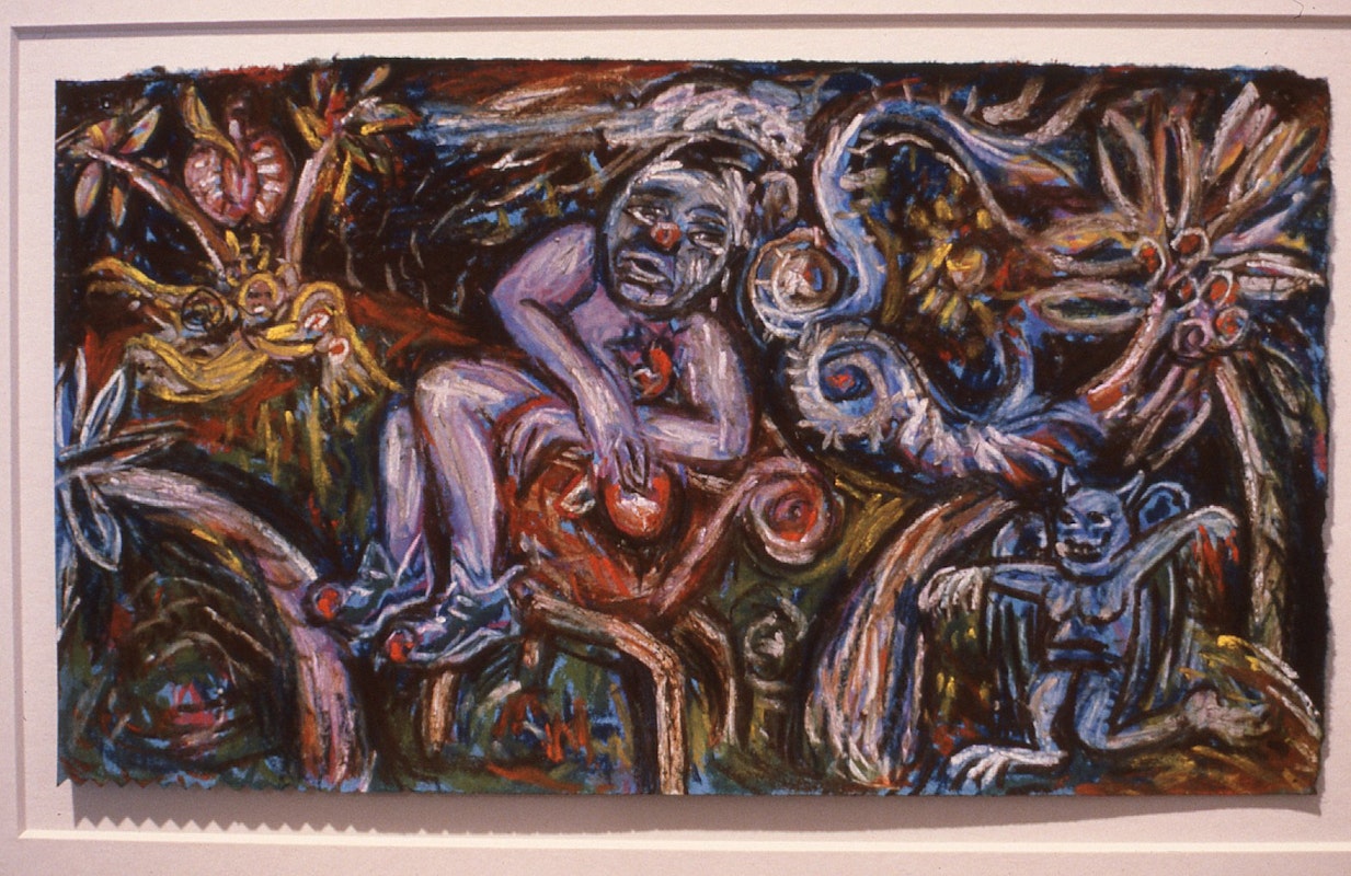 Merrin Eirth, Weight of Uncertainty, 1985-86, dry pastel, 21x29.5cm. Photo Courtesy of Gertrude Archive.