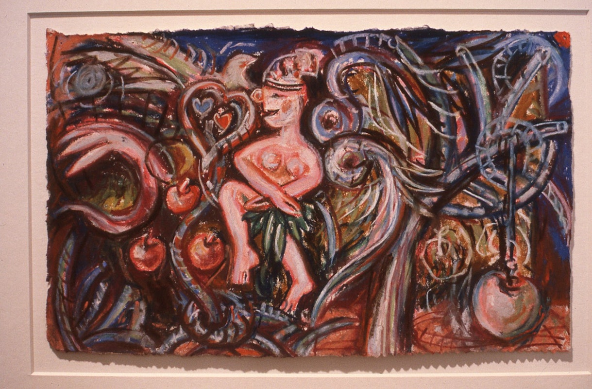 Merrin Eirth, Birds of Paradise, 1985-86, dry pastel, 21x29.5cm. Photo Courtesy of Gertrude Archive.