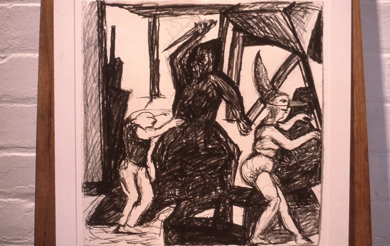 Merrin Eirth, Paradise of Oblivion, 1985-86, charcoal, 37.5x38cm. Photo Courtesy of Gertrude Archive.