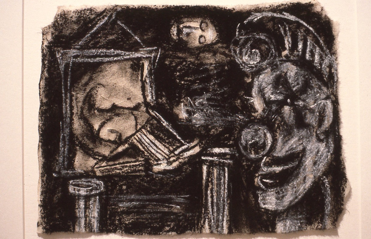 Merrin Eirth, Reverie, 1985-86, charcoal/conte, 23x30cm. Photo Courtesy of Gertrude Archive.