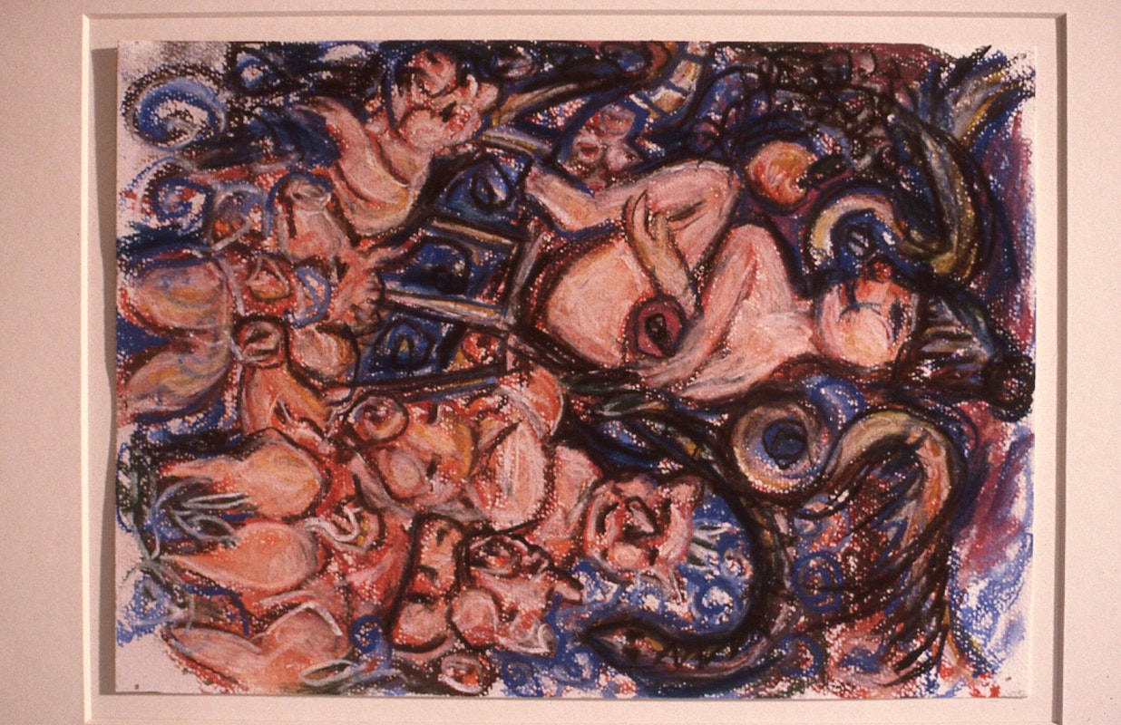 Merrin Eirth, The Vulgar Boatwoman, 1985-86, dry pastel, 21x29.5cm. Photo Courtesy of Gertrude Archive.