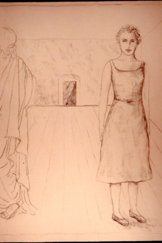 Deborah Walker, Pencil on Paper, 1990, New York Drawings