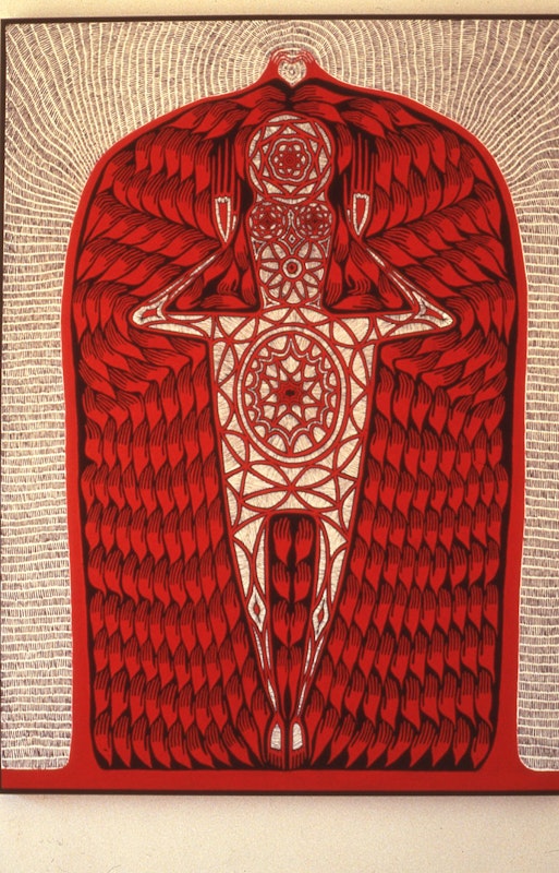 Philip Faulks, Fell in Love, 1985-86, acrylic on canvas, 120x160cm. Photo Courtesy of Gertrude Archive.