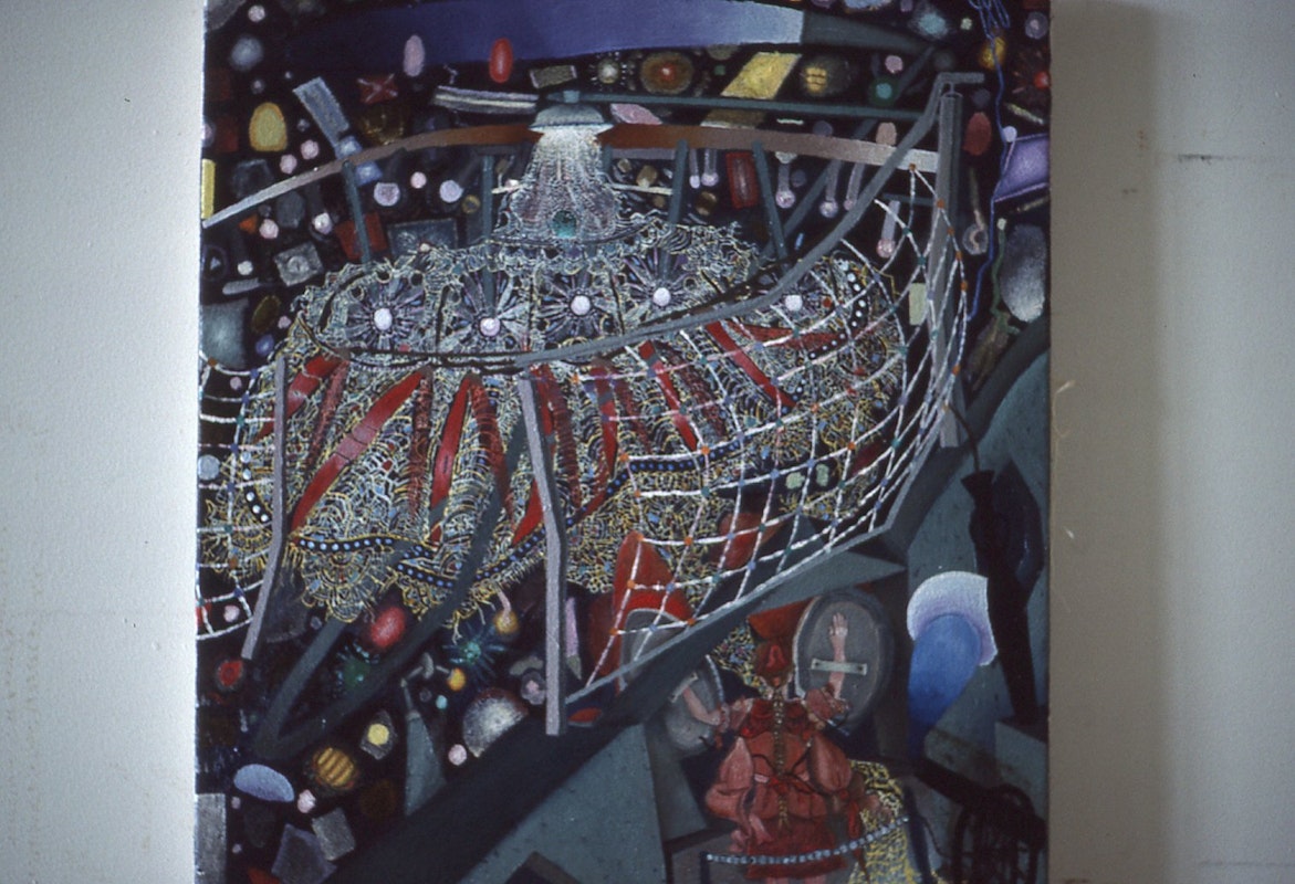 Gregory Pryor, City Lights, 1985, oil on canvas, 51x45.5cm. Image provided courtesy of Gertrude Archive.