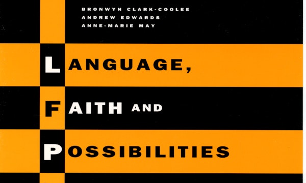 Language, Faith and Possibilities, Exhibition Catalogue cover, 1991. Copyright and Courtesy Gertrude Contemporary Archives