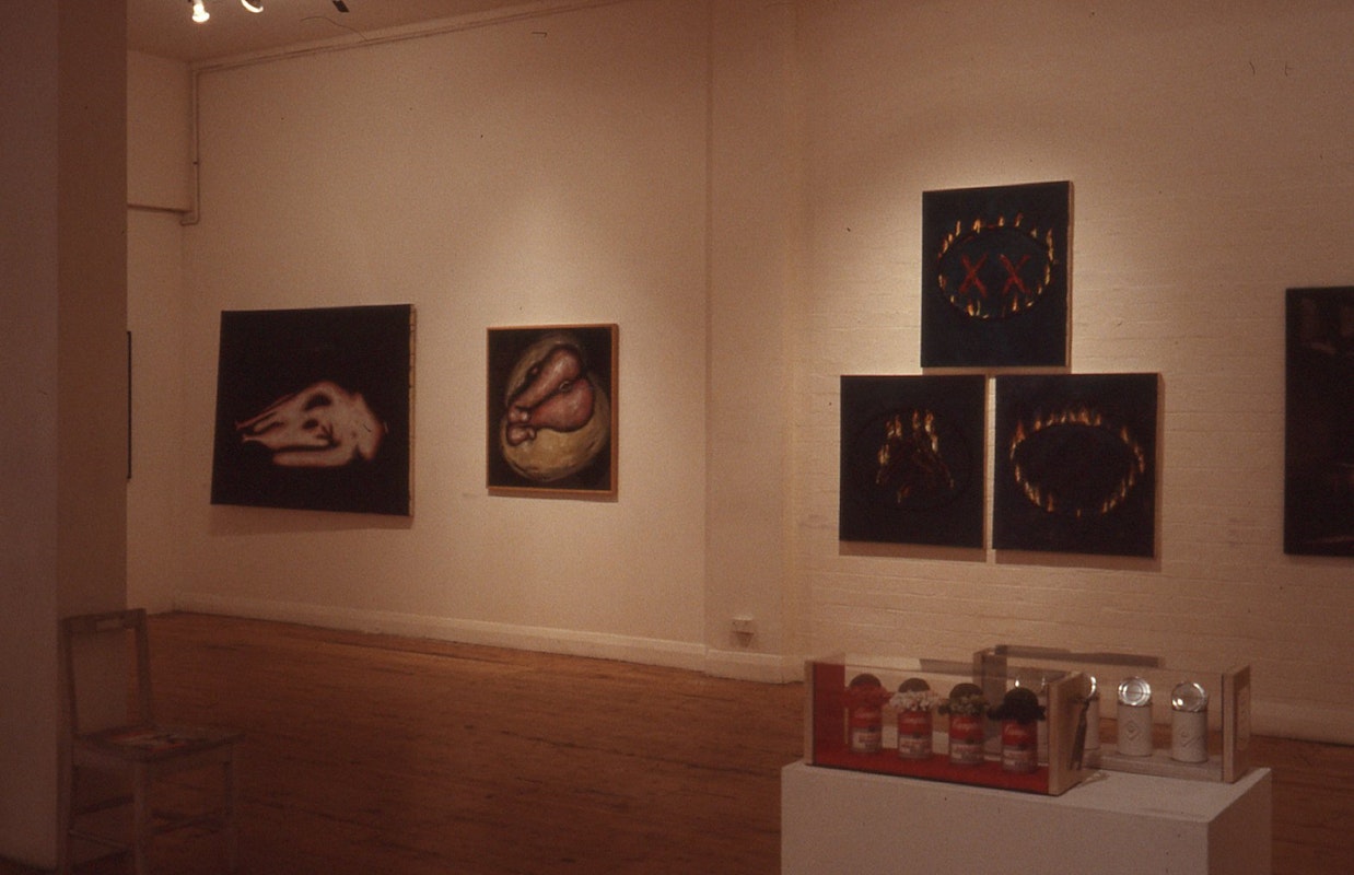 Installation view of Bone, curated by Susan Rankine, 1988. Photo Courtesy of Gertrude Archive.