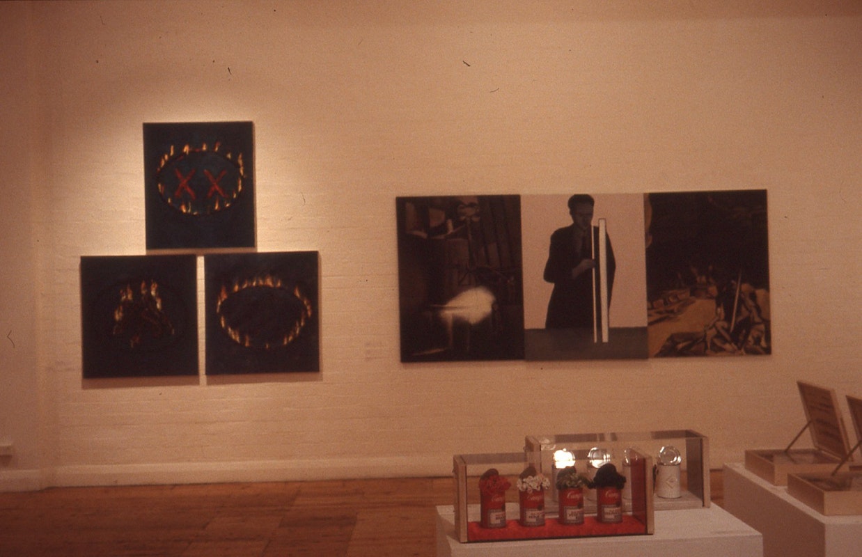 Installation view of Jacqueline Winstanley & Andrew Shields in Bone, curated by Susan Rankine, 1988. Photo courtesy of Gertrude Archive.