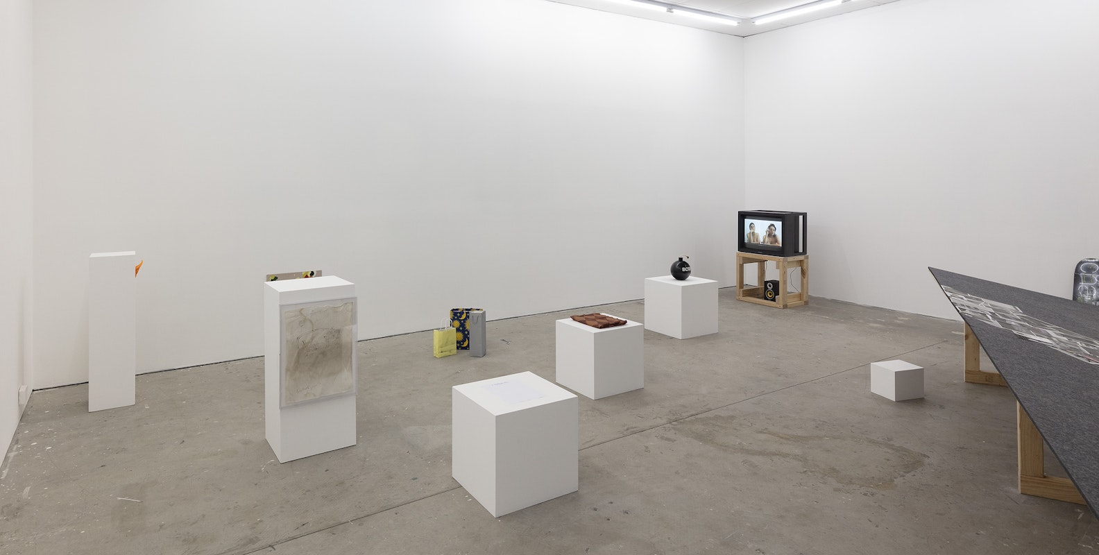 Of Stadiums and Construction Sites (Ne change rien pour que tout soit différent), installation view, Gertrude Contemporary, Naarm Melbourne, 2025, image courtesy and © the artists, photograph: Christian Capurro