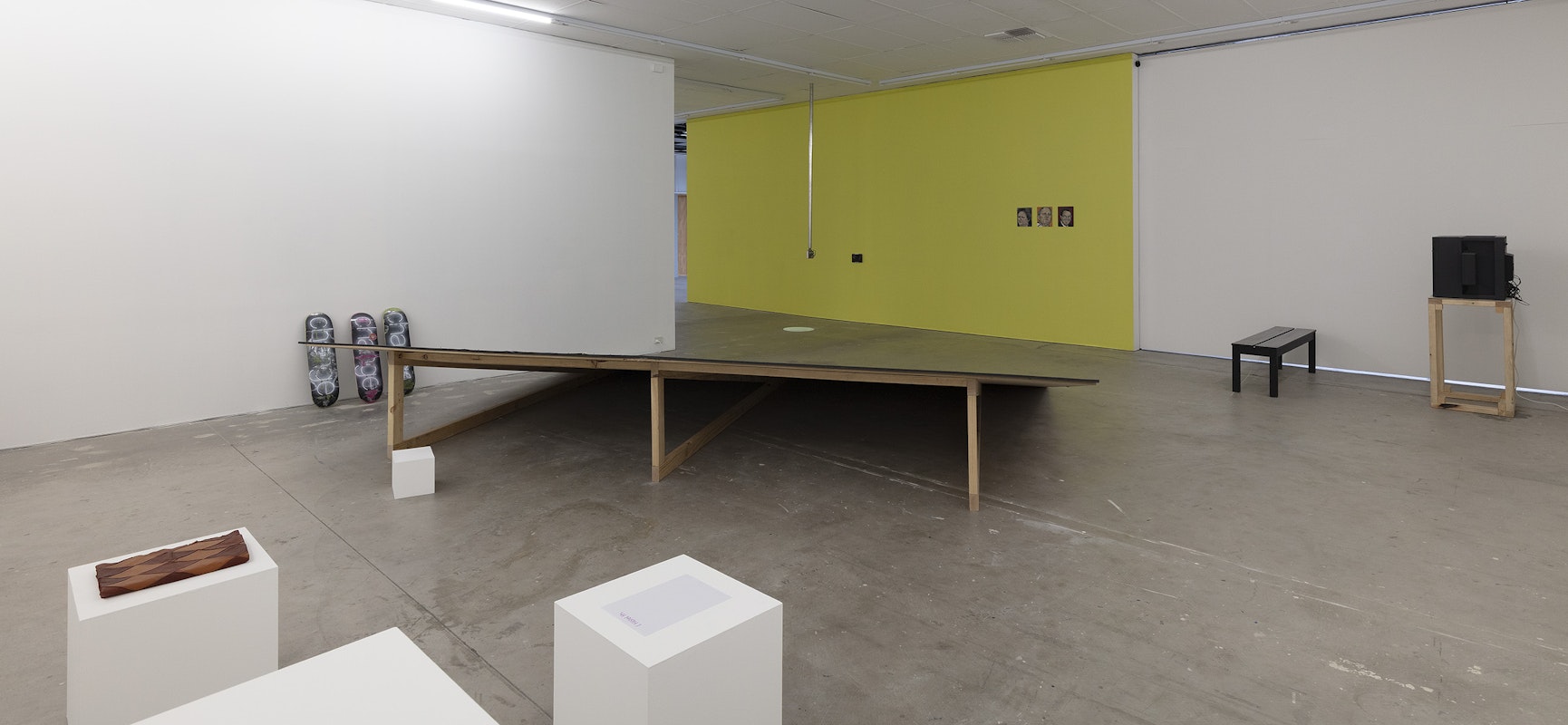 Installation view, Of Stadiums and Construction Sites (Ne change rien pour que tout soit différent), Gertrude Contemporary, Naarm Melbourne, 2025, photograph: Christian Capurro.