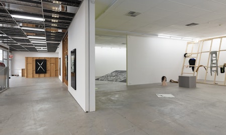 Of Stadiums and Construction Sites (Ne change rien pour que tout soit différent), installation view, Gertrude Contemporary, Naarm Melbourne, 2025, image courtesy and © the artists, photograph: Christian Capurro