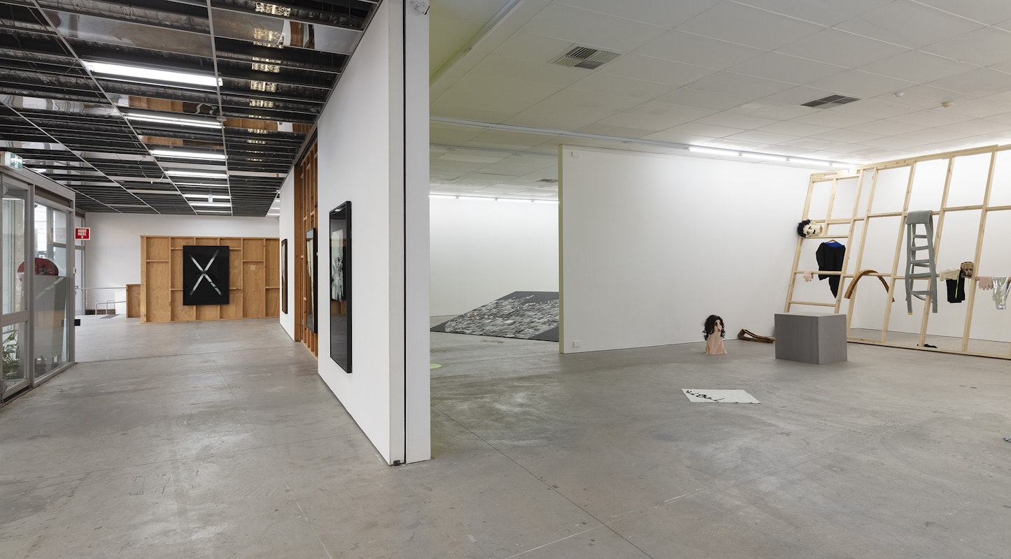 Of Stadiums and Construction Sites (Ne change rien pour que tout soit différent), installation view, Gertrude Contemporary, Naarm Melbourne, 2025, image courtesy and © the artists, photograph: Christian Capurro