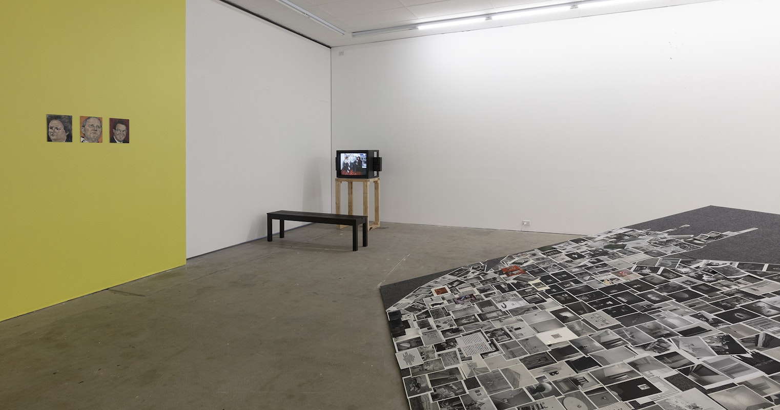 Of Stadiums and Construction Sites (Ne change rien pour que tout soit différent), installation view, Gertrude Contemporary, Naarm Melbourne, 2025, image courtesy and © the artists, photograph: Christian Capurro