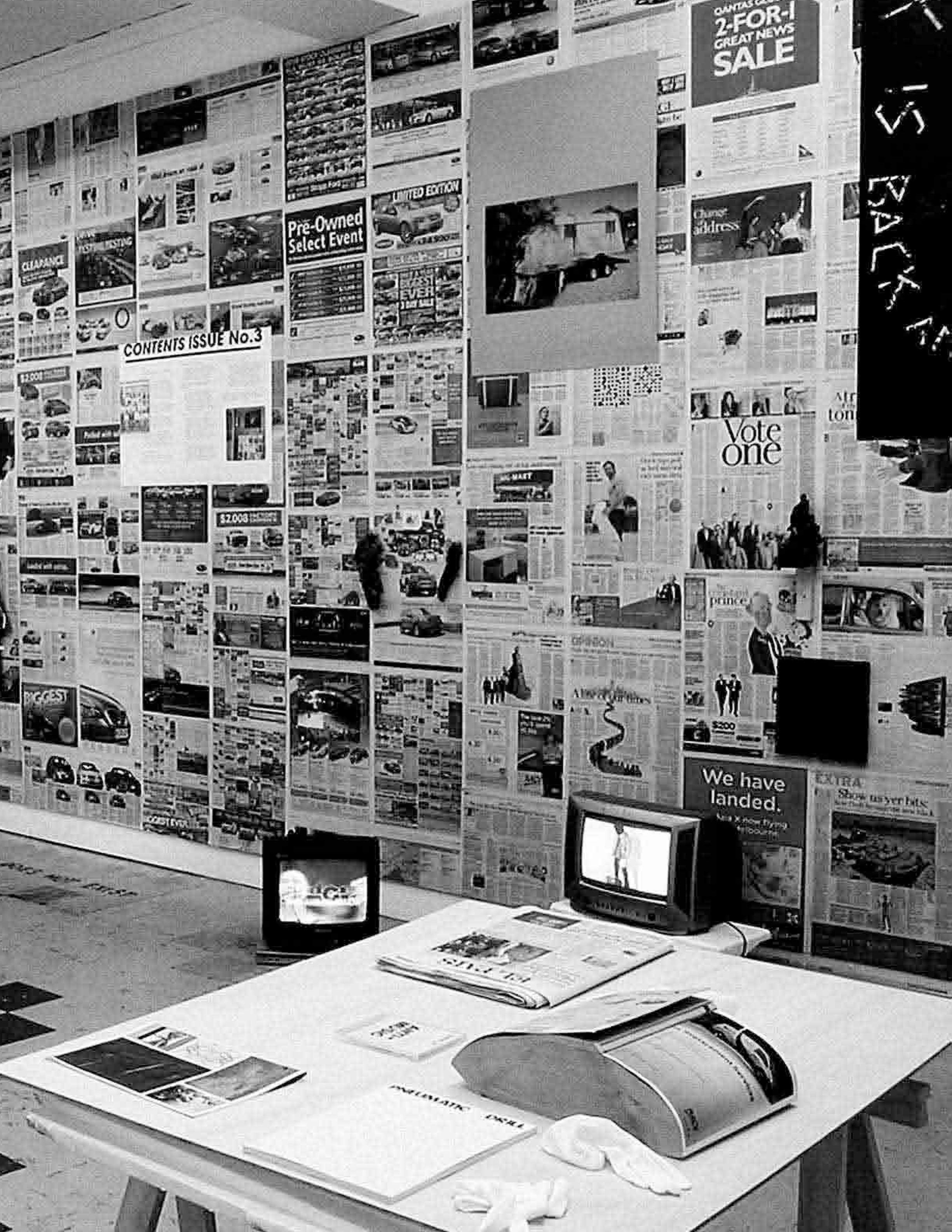 The (self initiated, artist funded) Second (Fourth) Y2K Melbourne Biennial of Art (& Design), installation view, TCB Art Inc., Naarm Melbourne, 2008, image courtesy and © the artists, photograph: Christopher LG Hill