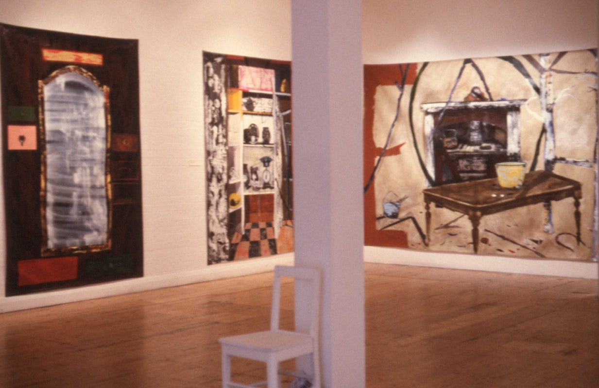 Installation view of Mad Woman in the Attic, Sally Smart, 1989. Image courtesy of Gertrude Archive.